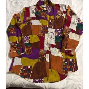 Vintage 80s Christie & Jill Button Up Blouse. Size large